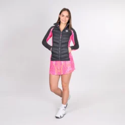 Blouson Pour Femme BIDI BADU Dania Tech Down Jacket Dark Grey/Pink -Magasin De Sport De Tennis blouson pour femme bidi badu dania tech down jacket dark grey pink 176038 650x650 g2