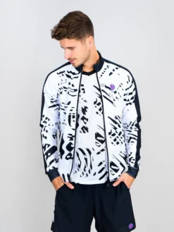 Blouson Pour Homme BIDI BADU Melbourne Printed Jacket White/Black -Magasin De Sport De Tennis blouson pour homme bidi badu melbourne printed jacket white black 1352772 650x650 g4