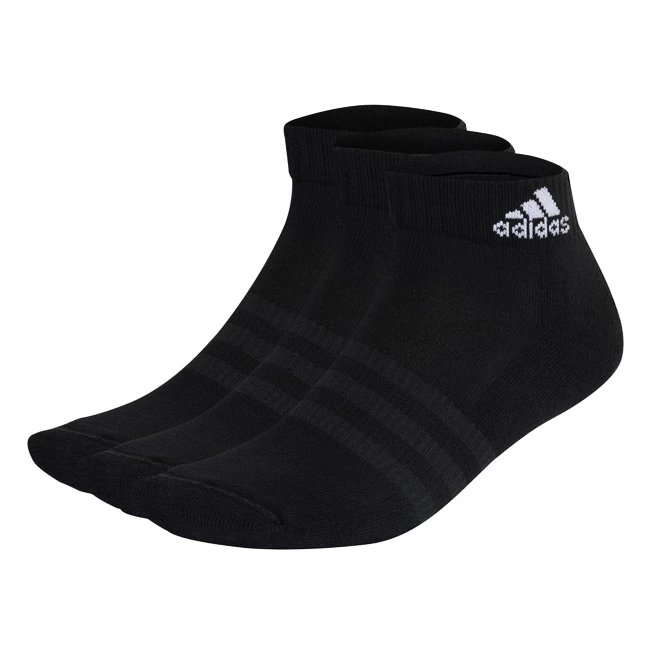 Chaussettes Adidas Cushioned Sportswear Ankle Socks 3 Pairs Black 3 Chaussettes Adidas Cushioned Sportswear Ankle Socks 3 Pairs Black