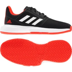 Chaussures De Tennis Pour Enfant Adidas CourtJam XJ Black/White/Red