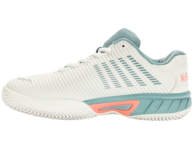Chaussures De Tennis Pour Enfant K-Swiss Hypercourt Express 2 HB Blanc/Nile Blue 6 Chaussures De Tennis Pour Enfant K-Swiss Hypercourt Express 2 HB Blanc/Nile Blue – Image 4