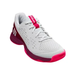 Chaussures De Tennis Pour Enfant Wilson Rush Pro Jr L White/Beet Red -Magasin De Sport De Tennis chaussures de tennis pour enfant wilson rush pro jr l white beet red 1358328 650x650 g1