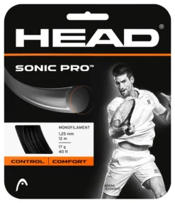 Cordage De Tennis Head Sonic Pro Black 1.30 Mm (12 M)