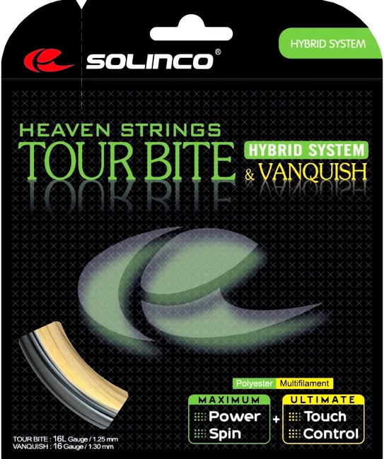 Cordage De Tennis Solinco Tour Bite + Solinco Vanquish (12 M) 3 Cordage De Tennis Solinco Tour Bite + Solinco Vanquish (12 M)
