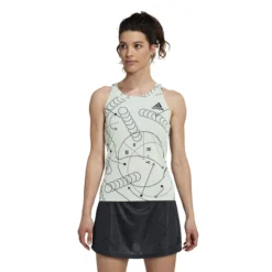 Débardeur Pour Femme Adidas Club Graphic Tank Linen Green -Magasin De Sport De Tennis debardeur pour femme adidas club graphic tank linen green 181464 650x650 g2
