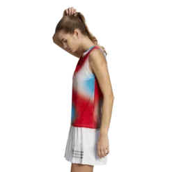 Débardeur Pour Femme Adidas Melbourne Printed Match Tank White/Red/Blue -Magasin De Sport De Tennis debardeur pour femme adidas melbourne printed match tank white red blue 151351 650x650 g1