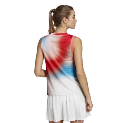 Débardeur Pour Femme Adidas Melbourne Printed Match Tank White/Red/Blue -Magasin De Sport De Tennis debardeur pour femme adidas melbourne printed match tank white red blue 151351 650x650 g3