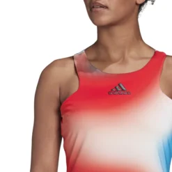 Débardeur Pour Femme Adidas Melbourne Y-Tank White/Red/Blue -Magasin De Sport De Tennis debardeur pour femme adidas melbourne y tank white red blue 151352 650x650 g2
