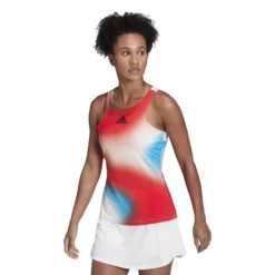 Débardeur Pour Femme Adidas Melbourne Y-Tank White/Red/Blue -Magasin De Sport De Tennis debardeur pour femme adidas melbourne y tank white red blue 151352 650x650 g3
