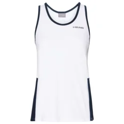 Débardeur Pour Femme Head Club White/Dark Blue 7 Débardeur Pour Femme Head Club White/Dark Blue -Magasin De Sport De Tennis debardeur pour femme head club white dark blue 64755 650x650 g1