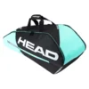 Housse De Raquettes Head Tour Team 6R Black/Mint -Magasin De Sport De Tennis housse de raquettes head tour team 6r black mint 157155 650x650 1