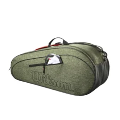 Housse De Raquettes Wilson Team 6PK Heather Green -Magasin De Sport De Tennis housse de raquettes wilson team 6pk heather green 1357123 650x650 g1