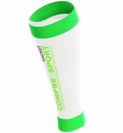 Jambières De Compression Compressport Pro Silicon R2 White/Green -Magasin De Sport De Tennis jambieres de compression compressport pro silicon r2 white green 53471 650x650 g1