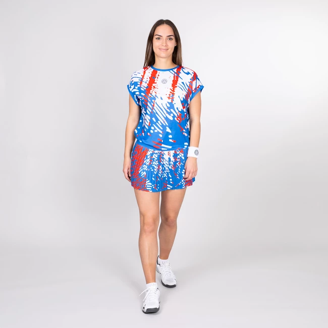 Jupe Pour Femme BIDI BADU Lowey Tech Plissee Skort Blue/White 6 Jupe Pour Femme BIDI BADU Lowey Tech Plissee Skort Blue/White – Image 4