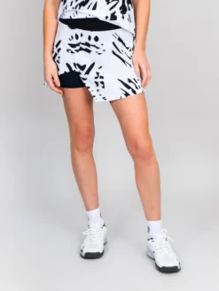 Jupe Pour Femme BIDI BADU Melbourne Printed Cut Out Skort White/Black -Magasin De Sport De Tennis jupe pour femme bidi badu melbourne printed cut out skort white black 1352693 650x650 g3