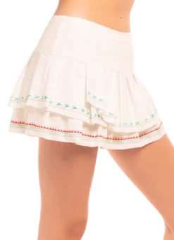 Jupe Pour Femme Lucky In Love Sahara Pleat Tier Skirt White -Magasin De Sport De Tennis jupe pour femme lucky in love sahara pleat tier skirt white 158415 650x650 g1