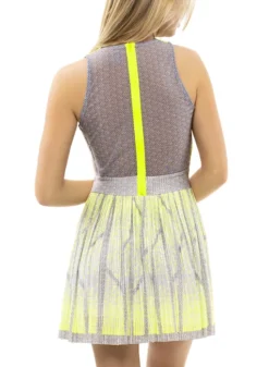 Robe Pour Femme Lucky In Love Pleat Wave Dress Neon Yellow -Magasin De Sport De Tennis robe pour femme lucky in love pleat wave dress neon yellow 121386 650x650 g1