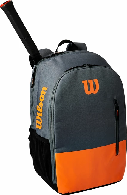 Sac à Dos Pour Raquettes Wilson Team Backpack Grey/Orange 3 Sac à Dos Pour Raquettes Wilson Team Backpack Grey/Orange