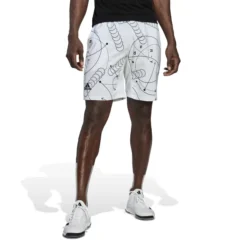 Short Pour Homme Adidas Club Graphic Short White -Magasin De Sport De Tennis short pour homme adidas club graphic short white 181598 650x650 g1