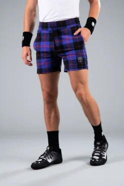 Short Pour Homme Hydrogen Tartan Shorts Purple/Black