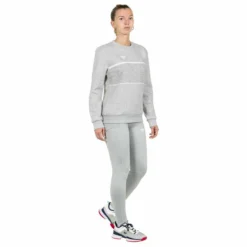 Sweat-shirt Pour Femme Tecnifibre Club Sweater Silver -Magasin De Sport De Tennis sweat shirt pour femme tecnifibre club sweater silver 1369559 650x650 g1