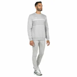 Sweat-shirt Pour Homme Tecnifibre Club Sweater Silver -Magasin De Sport De Tennis sweat shirt pour homme tecnifibre club sweater silver 1369410 650x650 g1