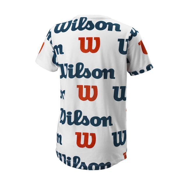 T-shirt Pour Enfant Wilson All Over Logo Tech Tee B White 4 T-shirt Pour Enfant Wilson All Over Logo Tech Tee B White – Image 2