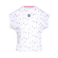 T-shirt Pour Femme BIDI BADU Majira Tech Tee White, Mixed