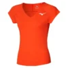 T-shirt Pour Femme Mizuno Tee Mandarin Red