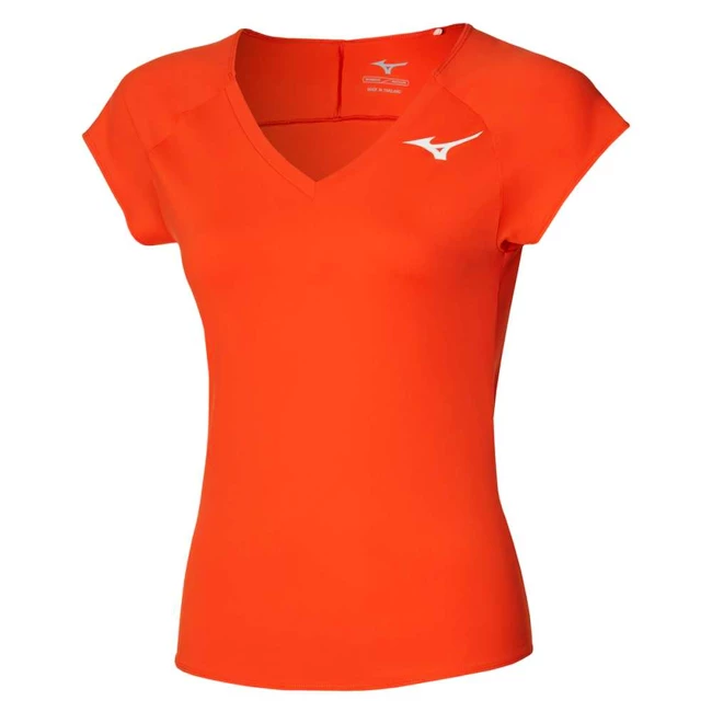 T-shirt Pour Femme Mizuno Tee Mandarin Red 3 T-shirt Pour Femme Mizuno Tee Mandarin Red
