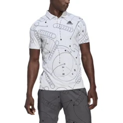 T-shirt Pour Homme Adidas Club Graphic Polo White -Magasin De Sport De Tennis t shirt pour homme adidas club graphic polo white 181450 650x650 g2