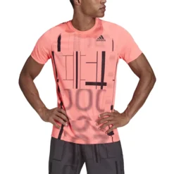 T-shirt Pour Homme Adidas Club Graphic Tee Acid Red -Magasin De Sport De Tennis t shirt pour homme adidas club graphic tee acid red 151361 650x650 g3