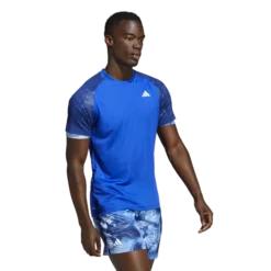 T-shirt Pour Homme Adidas Melbourne Ergo Tennis HEAT.RDY Raglan T-Shirt Blue -Magasin De Sport De Tennis t shirt pour homme adidas melbourne ergo tennis heat rdy raglan t shirt blue 1354368 650x650 g2