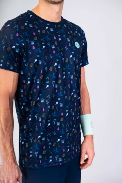 T-shirt Pour Homme BIDI BADU Hawi Tech Tee Dark Blue -Magasin De Sport De Tennis t shirt pour homme bidi badu hawi tech tee dark blue 150397 650x650 g2