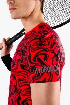 T-shirt Pour Homme Hydrogen Chrome Tech Tee Red -Magasin De Sport De Tennis t shirt pour homme hydrogen chrome tech tee red 1352441 650x650 g2