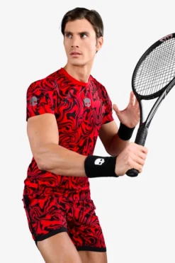 T-shirt Pour Homme Hydrogen Chrome Tech Tee Red -Magasin De Sport De Tennis t shirt pour homme hydrogen chrome tech tee red 1352441 650x650 g3