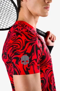 T-shirt Pour Homme Hydrogen Chrome Tech Tee Red -Magasin De Sport De Tennis t shirt pour homme hydrogen chrome tech tee red 1352441 650x650 g4