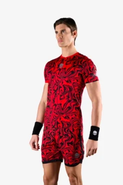 T-shirt Pour Homme Hydrogen Chrome Tech Tee Red -Magasin De Sport De Tennis t shirt pour homme hydrogen chrome tech tee red 1352441 650x650 g5