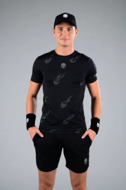 T-shirt Pour Homme Hydrogen Flames Tech Tee Black