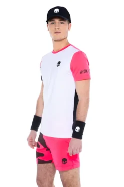 T-shirt Pour Homme Hydrogen Tech Camo Tee White/Fuchsia Fluo -Magasin De Sport De Tennis t shirt pour homme hydrogen tech camo tee white fuchsia fluo 115047 650x650 g5