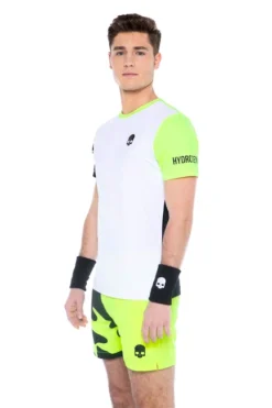 T-shirt Pour Homme Hydrogen Tech Camo Tee White/Yellow Fluo -Magasin De Sport De Tennis t shirt pour homme hydrogen tech camo tee white yellow fluo 115052 650x650 g3