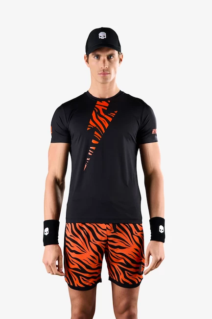 T-shirt Pour Homme Hydrogen Tiger Tech Tee Black/Orange Tiger 3 T-shirt Pour Homme Hydrogen Tiger Tech Tee Black/Orange Tiger