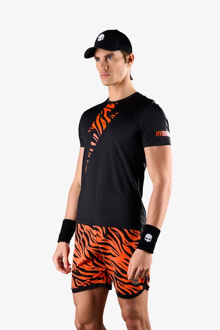 T-shirt Pour Homme Hydrogen Tiger Tech Tee Black/Orange Tiger 5 T-shirt Pour Homme Hydrogen Tiger Tech Tee Black/Orange Tiger – Image 3