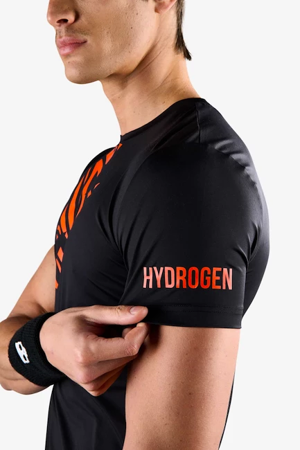 T-shirt Pour Homme Hydrogen Tiger Tech Tee Black/Orange Tiger 7 T-shirt Pour Homme Hydrogen Tiger Tech Tee Black/Orange Tiger – Image 5