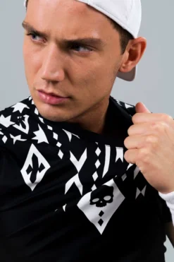 T-shirt Pour Homme Hydrogen Tribal Tech Tee Black -Magasin De Sport De Tennis t shirt pour homme hydrogen tribal tech tee black 149273 650x650 g1