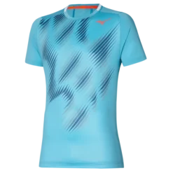 T-shirt Pour Homme Mizuno Shadow Graphic Maui Blue