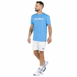 T-shirt Pour Homme Tecnifibre Club Cotton Tee Azur -Magasin De Sport De Tennis t shirt pour homme tecnifibre club cotton tee azur 1369395 650x650 g1