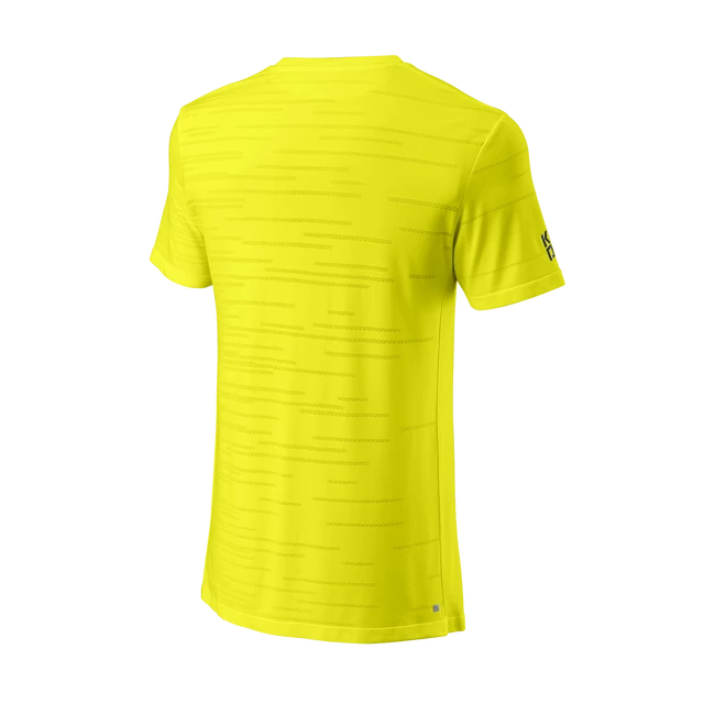 T-shirt Pour Homme Wilson Kaos Rapide Seamless Crew II Sulphur Spring 4 T-shirt Pour Homme Wilson Kaos Rapide Seamless Crew II Sulphur Spring – Image 2